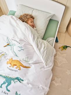 Linge de maison et décoration-Linge de lit enfant-Parure enfant Magicouette DINOS, avec coton recyclé