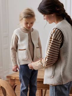 Fille-Pull, gilet, sweat-Gilet sans manches réversible enfant capsule famille