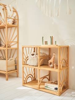 Zimmer und Aufbewahrung-Aufbewahrung-Kinderzimmer Regal SONNE aus Rattan, 4 Fächer