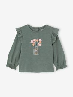 Baby-T-Shirt, Unterziehpulli-T-Shirt-Mädchen Baby Volant-Shirt Oeko-Tex