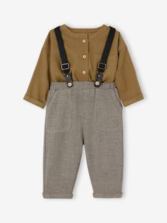 Baby-Set-Jungen Baby-Set: Hemd & Hose mit Hosenträgern Oeko-Tex