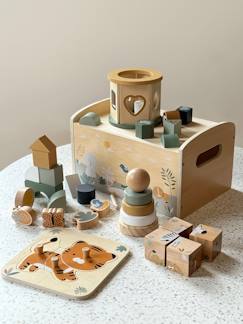 Spielzeug-Erstes Spielzeug-Erstes Lernspielzeug-Baby Spielzeug-Set mit Tiermotiven, Holz FSC®