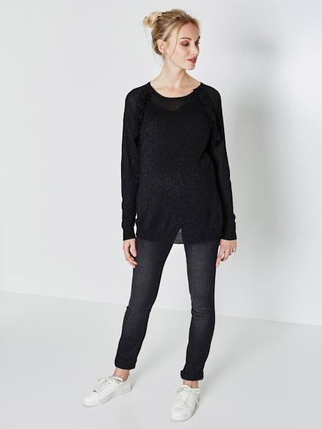 Umstands Slim-Fit-Jeans, Schrittl. 85 cm black+dark blue+grau 