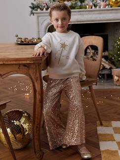Mädchen-Hose-Festliche weite Mädchen Hose mit Pailletten BASICS Oeko-Tex