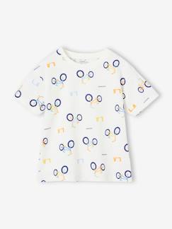 Junge-T-Shirt, Poloshirt, Unterziehpulli-Bedrucktes Jungen T-Shirt mit Recycling-Baumwolle