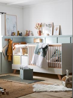 Zimmer und Aufbewahrung-Zimmer-Kinderbett, Babybett-Kombibett, Hochbett, Stockbett-4-in-1-Kombibett ,,Combinid" für Babies und Kinder