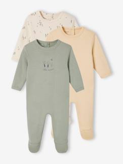 Bio-Kollektion: 3er-Pack Baby Strampler BASIC