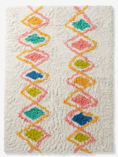 Indianermädchen-Hochflor-Teppich "Harlekin", Baumwolle