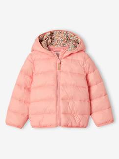 Mädchen-Mantel, Jacke-Mädchen Light-Steppjacke mit Kapuze, Recycling-Polyester