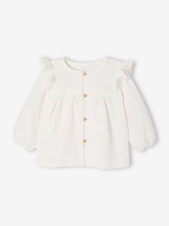 Bébé-Blouse bébé gaze de coton à volants