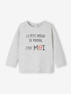 Bébé-T-shirt, sous-pull-T-shirt à message bébé manches longues