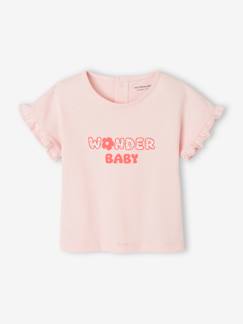 Bébé-T-shirt, sous-pull-T-shirt bébé à message en coton bio