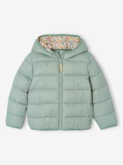 Mädchen-Mantel, Jacke-Mädchen Light-Steppjacke mit Kapuze, Recycling-Polyester