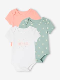 Baby-Body-Bio-Kollektion: 3er-Pack Baby Schlupfbodys mit kurzen Ärmeln