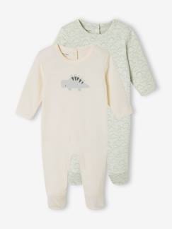 Bio-Kollektion: 2er-Pack Baby Strampler mit Dinos