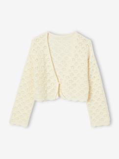 Fille-Pull, gilet, sweat-Gilet-Gilet en crochet fille