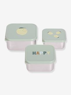 Puériculture-Repas-Lot de 3 boîtes à goûter en inox LÄSSIG