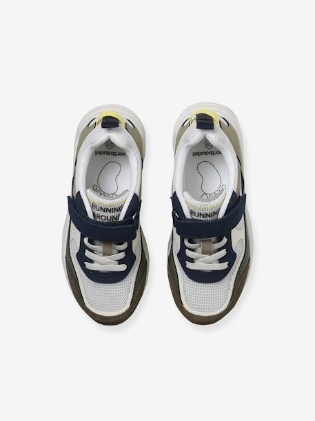 Kinder Klett-Sneakers mit elastischer Schnürung und Anziehtrick set beige+set blau 