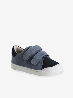 Chaussures-Chaussures garçon 23-38-Baskets, tennis-Baskets cuir scratchées enfant