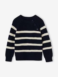 Junge-Pullover, Strickjacke, Sweatshirt-Jungen Strickpullover mit Streifen Oeko-Tex 