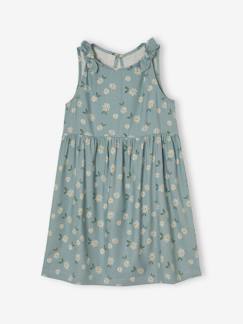 Mädchen-Kleid-Ärmelloses Mädchen Kleid mit Muster und Zierschleifen