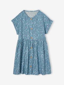 Mädchen-Kleid-Mädchen Blumenkleid mit Knöpfen