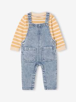 Bébé-Ensemble-Ensemble tee-shirt rayé et salopetteen jean bébé