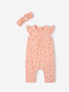 Mädchen-Latzhose, Overall-Mädchen Baby-Set: Overall und Haarband