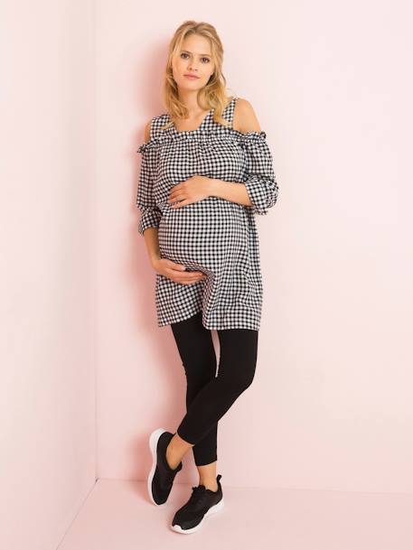 Umstands-Leggings aus Stretch Schwarz 