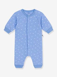 Baby-Latzhose, Overall-Baby Overall mit Ankerprint PETIT BATEAU, langes Bein