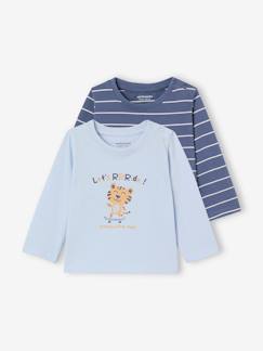 Baby-2er-Pack Baby Shirts BASIC, Print & Streifen Oeko-Tex