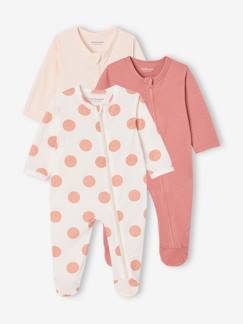 3er-Pack Baby Strampler mit Reissverschluss BASICS