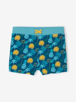 Junge-Bademode-Jungen Badehose mit tropischem Print Oeko-Tex