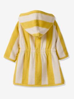 Bébé-Cape, peignoir de bain-Peignoir de bain Bébé rayures TRANSAT capsule famille personnalisable, avec coton recyclé