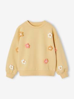 Mädchen-Pullover, Strickjacke, Sweatshirt-Mädchen Sweatshirt mit 3D-Blumen und Recycling-Polyester