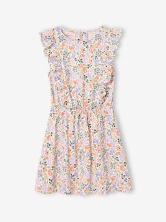 Mädchen-Kleid-Bedrucktes Mädchen Jerseykleid mit Volantärmeln