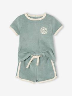 Bébé-Ensemble bébé tee-shirt + short en éponge