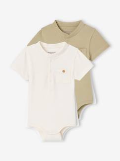 Baby-Body-Bio-Kollektion: 2er-Pack Baby Bodys mit Stehkragen