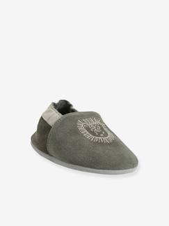 Chaussures-Chaussures bébé 17-26-Chaussons-Chaussons élastiqués en cuir souple bébé