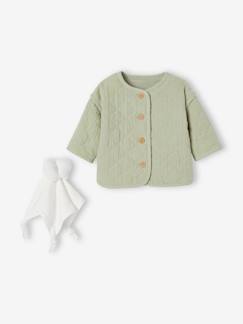 Bébé-Veste matelassée bébé et doudou coffret cadeau naissance