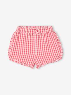 Baby Shorts aus kariertem Seersucker