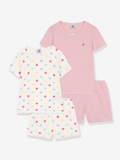 Mädchen-Pyjama, Overall-2er-Pack Mädchen Sommer-Schlafanzüge PETIT BATEAU