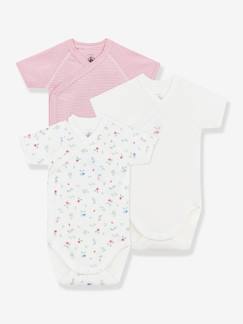 Baby-Body-3er-Pack Baby Wickelbodys mit kurzen Ärmeln PETIT BATEAU