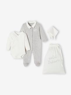 Baby-Set-Bio-Kollektion: 6-teiliges Geschenk-Set für Neugeborene mit Recycling-Polyester