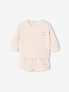 Baby-Baby-Set: Sweatshirt & Shorts mit Recycling-Polyester