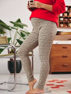 Legging de grossesse imprimé léopard en coton biologique*