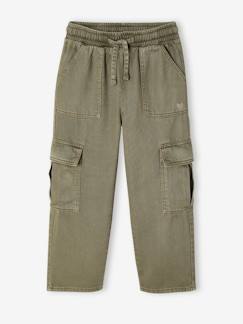 Mädchen-Hose-Mädchen Cargohose mit Dehnbund