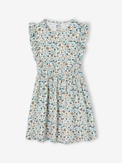 Fille-Robe-Robe en seersucker à volants fille