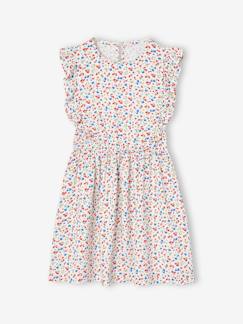 Fille-Robe-Robe en seersucker à volants fille