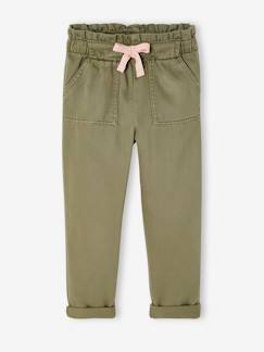 Fille-Pantalon fille style paperbag Lyocell fluide 